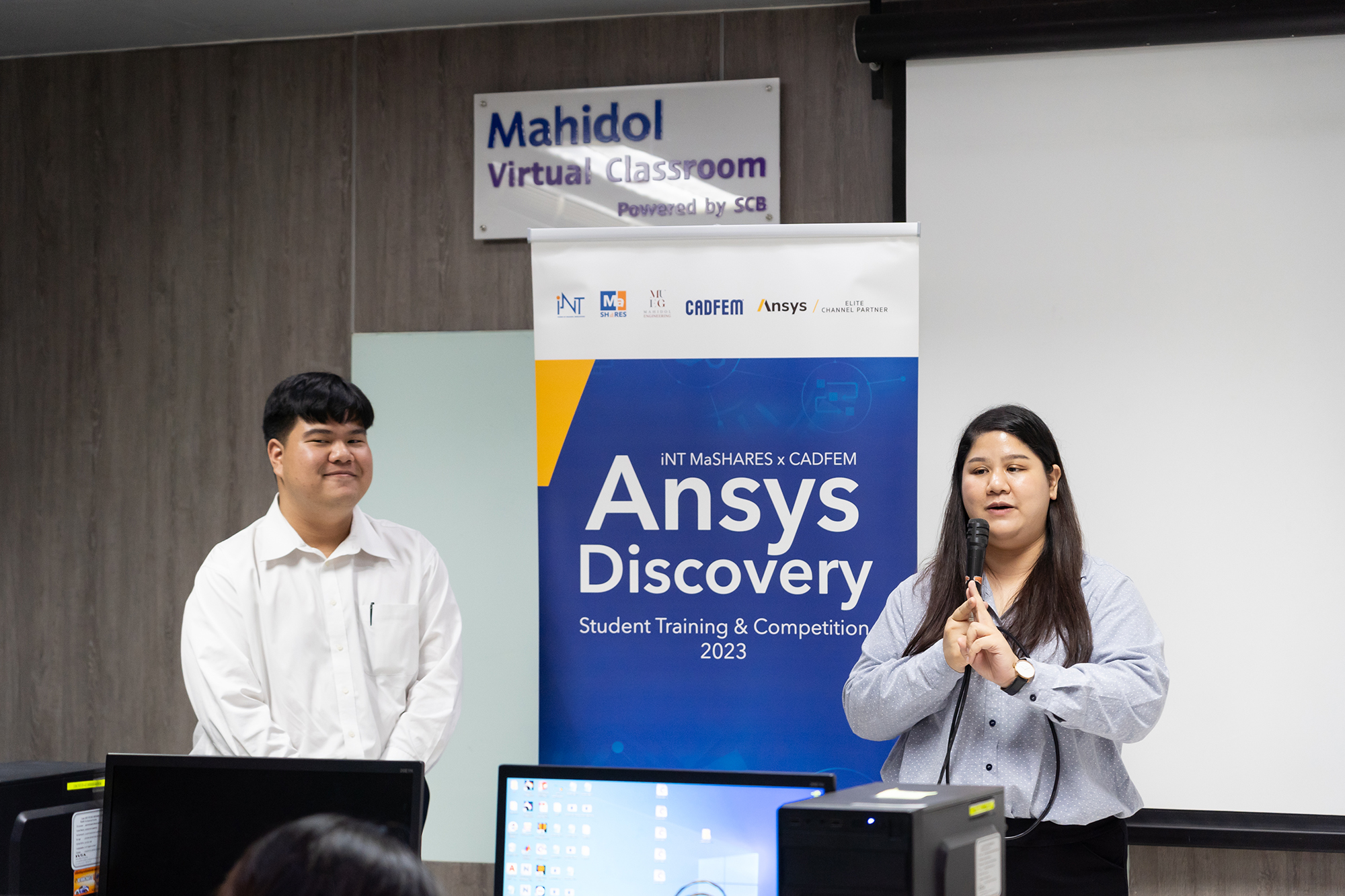 สถาบันบริหารจัดการเทคโนโลยีและนวัตกรรม (iNT) ร่วมกับ คณะวิศวกรรมศาสตร์ ม.มหิดล และ บริษัท แคดเฟ็ม จำกัด (CADFEM) จัดกิจกรรม Workshop และแข่งขัน “Ansys Discovery Student Training & Competition 2023” เพื่อเรียนรู้ สร้างสรรค์การออกแบบเกี่ยวกับ 3D และ Simulation ณ ห้อง Computer Laboratory คณะวิศวกรรมศาสตร์ ม.มหิดล ศาลายา