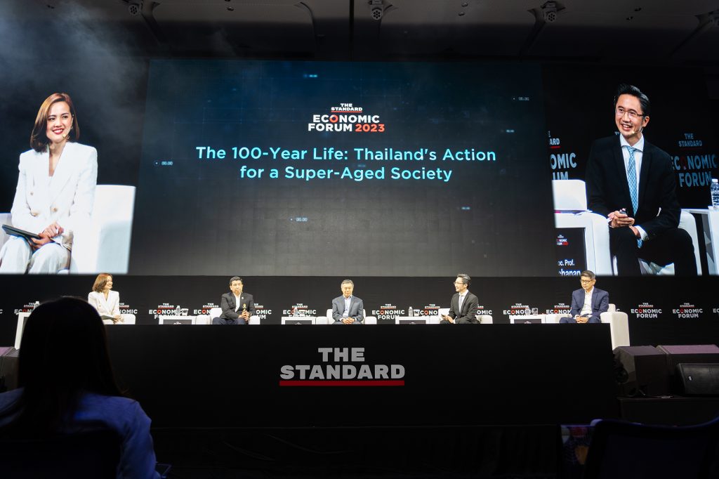 รศ.ดร.ยศชนัน วงศ์สวัสดิ์ ผอ. สถาบันบริหารจัดการเทคโนโลยีและนวัตกรรม (iNT) ร่วมเป็น Speaker ในงาน THE STANDARD ECONOMIC FORUM 2023 : FUTURE เศรษฐกิจไทยไล่ล่าอนาคต
ในหัวข้อ The 100-Year Life: Thailand's Action for a Super-Aged Society