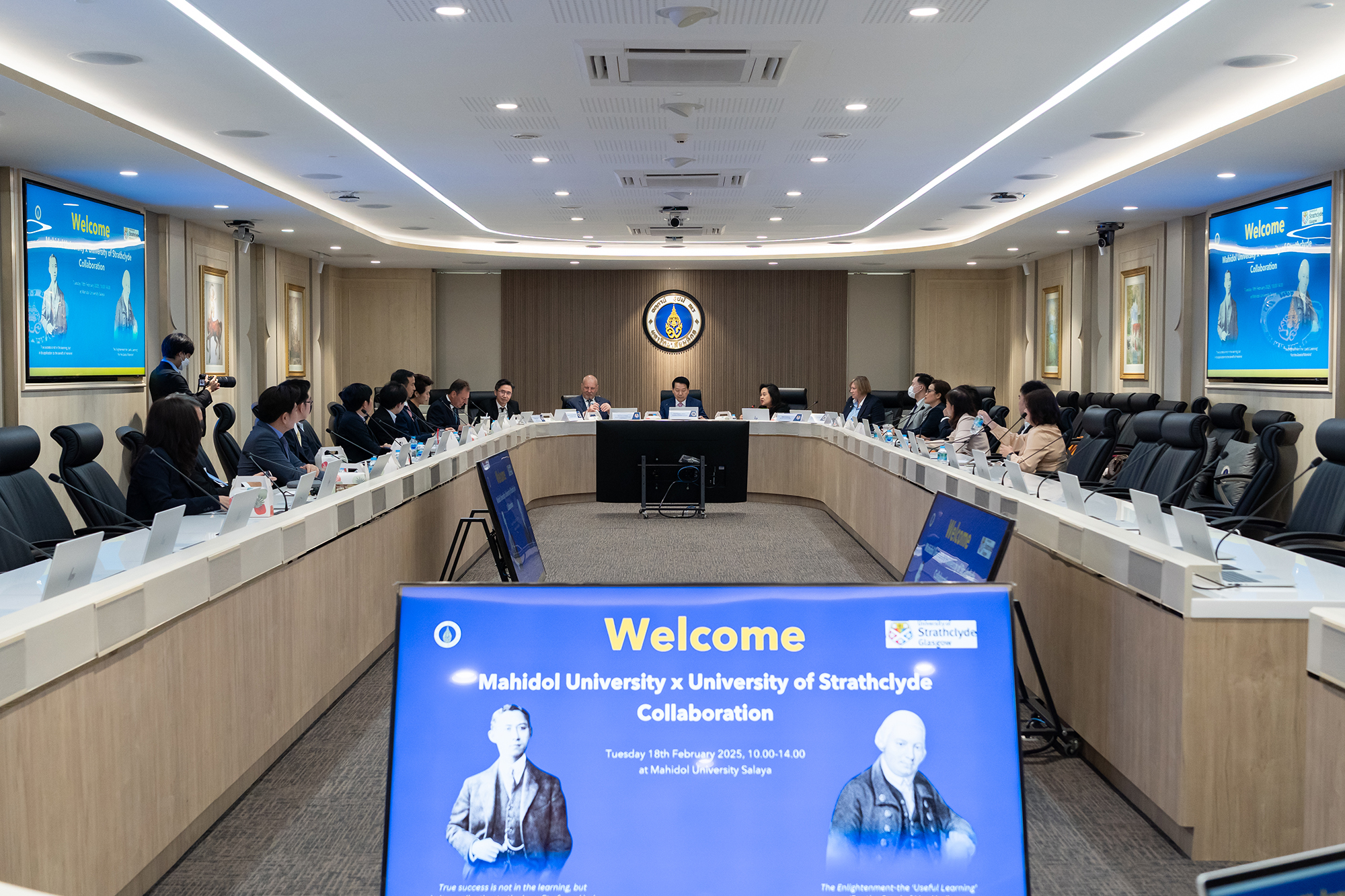 Mahidol University hosted a strategic meeting with the University of Strathclyde