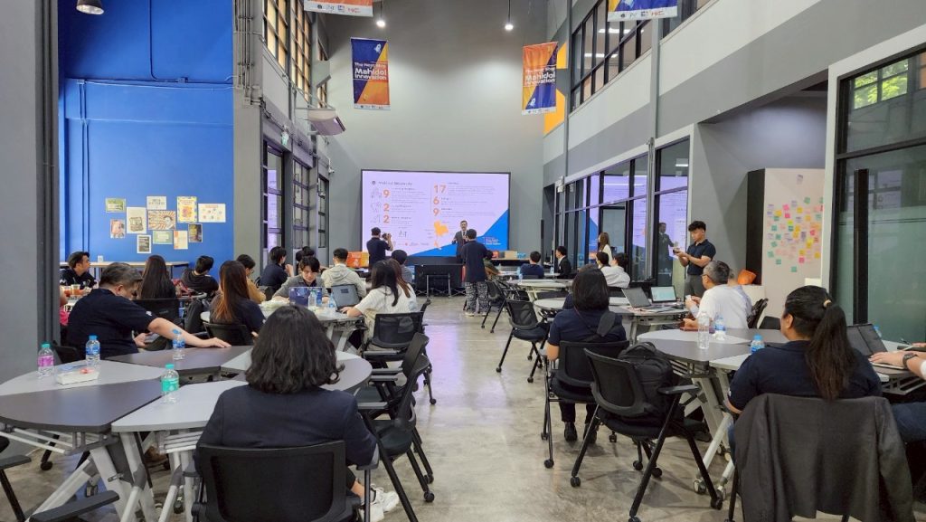the Institute for Technology and Innovation Management (INT) at Mahidol University, together with the National Innovation Agency (NIA), hosted the “ARI TECH INNOVATION VISIT PROGRAM” at the MaSHARES Co-Working Space, Mahidol University, Salaya Campus.