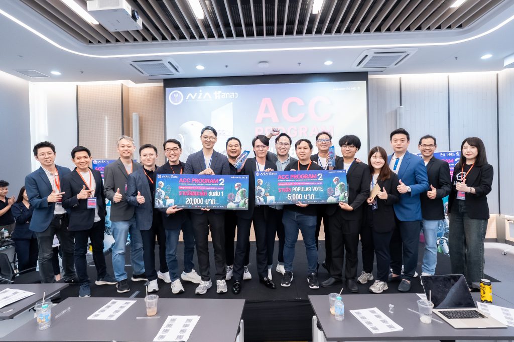 On June 30, 2025, INT - The Institute for Technology and Innovation Management Mahidol University Institute for Technology and Innovation Management Mahidol University, in collaboration with the National Innovation Agency (Public Organization), CCC Academy, and partner networks, organized the Public Demo Day—a pitch competition showcasing digital and AI prototype products and business development plans under the 2nd ACC Program – ARI Corporate Coaching Program. The event was attended by Ms. Onwalun Lohitharn , Deputy Director of INT, and Asst. Prof. Dr. Krissada Asavaskulkiet
, Deputy Director for Academic Service and Industry Partnership.